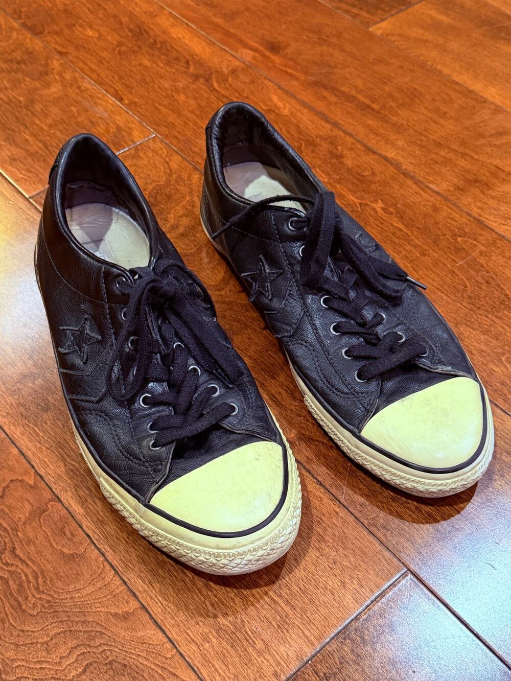 John Varvatos Converse Star Player Ox Low Sneakers Mens 11 Black Leather 125432C